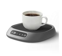 13cm Coffee Mug Warmer, Cup Warmer with 3 Temperature Settings (40°C/50℃/60℃), 8h Timer, Electric Beverage Warmer, Office Desk Accessories for Coffee, Tea, Milk, Home, Gifts for Coffee Lover (grey)