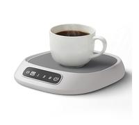 13cm Coffee Mug Warmer, Cup Warmer with 3 Temperature Settings (40°C/50℃/60℃), 8h Timer, Electric Beverage Warmer, Office Desk Accessories for Coffee, Tea, Milk, Home, Gifts for Coffee Lover (white)