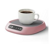 13cm Coffee Mug Warmer, Cup Warmer with 3 Temperature Settings (40°C/50℃/60℃), 8h Timer, Electric Beverage Warmer, Office Desk Accessories for Coffee, Tea, Milk, Home, Gifts for Coffee Lover (pink)