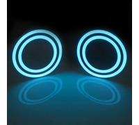 13cm EL Panel Disc, EL Tape Identity Disc, 5.1 Inch Electroluminescent Tape Panel Backlight Decorations Light with Continuous ON/Slow Flash/Fast Flash Lighting Modes,2Pcs (Blue)