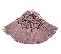 13cm Silky Thread Bookmark with 5cm Cord Buckle and Small Chinese Bow for Jewelry Making, Souvenirs, Bookmarks, DIY Accessories (Dark Taro)