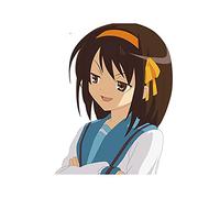 13cmx10.1cm Car Door Protector for Suzumiya Haruhi Anime Funny Car Stickers Refrigerator