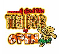 13cmx10.2cm for The Tiki Bar is Open Anime Decal Waterproof Van Car