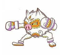 13cmx10.3cm for Boxing Pig Personality Creative Graffiti Van Car Stickers Vinyl Anime