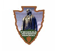 13cmx10.4cm for Thomas Jefferson Memorial Arrowhead Funny Car Stickers Waterproof Auto Trunk