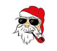 13cmx10.8cm for Santa Claus Car Door Stickers Sunscreen Decal Graffiti Sticker Occlusion