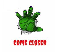 13cmx10.9cm for Green Hand Come Closer Car Stickers Cartoon Windshield Decal Laptop
