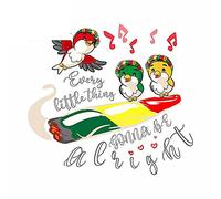 13cmx10.9cm for Hree Little Birds Sing Car Stickers Van Occlusion Scratch Decal