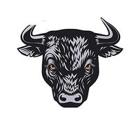 13cmx11.1cm for Angry Bull Head Funny JDM Car Stickers Custom Printing Window