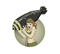 13cmx11.1cm for Bomb Girl Auto Decal Fashion Bumper Decoration Scratch Proof Car