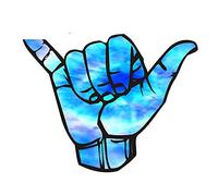 13cmx11.1cm for Hang Loose Fine Decal Fashion Skateboard Stickers Surfboard Decals Sunscreen
