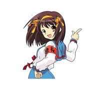 13cmx11.2cm for Haruhi Suzumiya Car Sticker Anime Decal Auto Refrigerator Air Conditioner