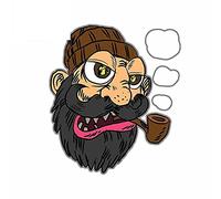 13cmx11.2cm for Old Drunk Man Smoke Car Stickers Trunk Cartoon Cartoon RV