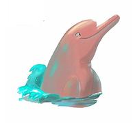 13cmx11.5cm for Naughty Dolphin Motorcycle Personality Anime Car Stickers Surfboard Waterproof Decal