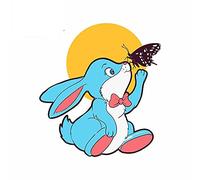 13cmx11.6cm for Cute Bunny and Butterfly Waterproof Occlusion Scratch Car Stickers Trunk