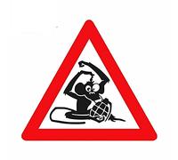 13cmx11.7cm for Triangle Monkey Playing The Drum RV Cartoon Car Stickers Bumper