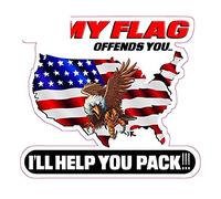 13cmx11.7cm IF My Flag Offends You JDM Decal Funny Gas Fuel Tank