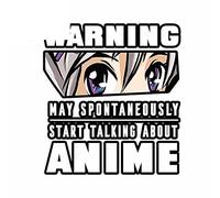 13cmx11.8cm for May Start Talking About Anime Girl Car Stickers Refrigerator Trunk