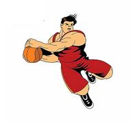 13cmx11cm Backetball Player Motorcycle Car Stickers Auto Rear Windshield Decal Decoration Cartoon Styling