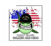 13cmx12.1cm for Daddy Shark U S Motorcycle Car Stickers Scratch Proof Decal