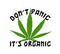 13cmx12.1cm for Hemp Leaf Dont Panic its Organic Decal Surfboard Windshield Car