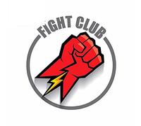 13cmx12.2cm for Fight Club Logo with Red Man Fist Car Stickers Vinyl