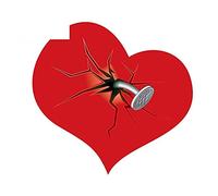 13cmx12.3cm for Broken Hearts Clipart DIY Car Stickers Graffiti Decal Occlusion Scratch