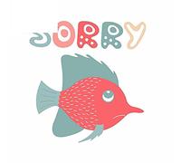 13cmx12.3cm for Sorry Red Fish Apologize Scratch Proof Car Stickers Surfboard Trunk