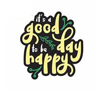 13cmx12.4cm for Its A Good Day to Be Happy Surfboard Decoration Trunk