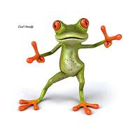 13cmx12.4cm Funny 3D Cartoon Colorful Frogs Car Stickers Decal Vinyl Cover Body