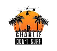13cmx12.5cm for Charlie Don t Surf Funny Car Stickers JDM Accessories DIY