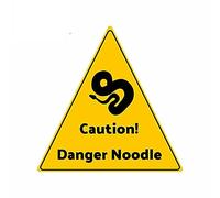 13cmx12.7cm for Caution Danger Noodle Car Stickers Windshield Laptop Silhouette Decal Snowboard