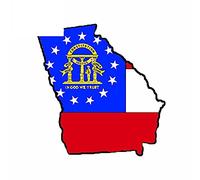 13cmx12.7cm for Georgia Geographic Flag Vinyl Car Sticker Motorcycle Personality JDM Assessoires