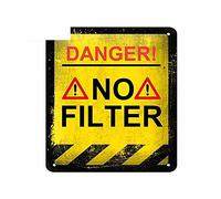 13cmx12.8cm for Danger No Filter Sign Car Stickers Vinyl Car Wrap Decal
