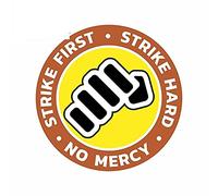 13cmx12.9cm for Strike First Hard No Mercy Car Stickers Windows Personality Decal