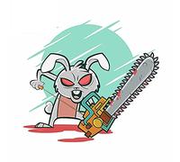 13cmx12cm for Crazy Bunny Personality Car Stickers Windshield Bumper Waterproof Decal Trunk Laptop