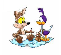 13cmx12cm for Wile E Coyote and The Road Runner Car Truck Decal Bumper
