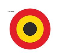 13cmx13cm Belgium Air Force Roundel Vinyl Sticker Decal for Laptop Helmet Hard Hat