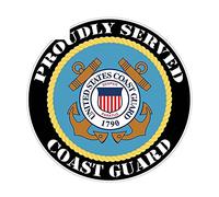 13cmx13cm Car Stickers Proudly Served Coast Guard Retired Decal Car Styling Waterproof Auto