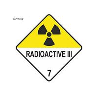 13cmx13cm Car Styling Radioactive Iii Warning Car Sticker Atomic Nuclear Radiation Waterproof Windows