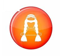 13cmx13cm Creative Round Girl Sticker Fuel Tank Cap Decoration Waterproof Car Sticker