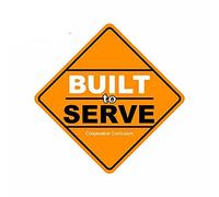 13cmx13cm for Built to Serve Car Stickers DIY Body for Car Decal Auto