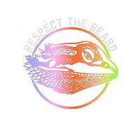 13cmx13cm for Respect The Beard Van Car Sticker Refrigerator Decal Refrigerator Cartoon Motorcycle