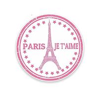 13cmx13cm Paris JE T AIME Vinyl Sticker Helmet Bumper Laptop Car Styling Decal