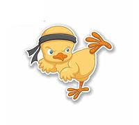 13cmx13cm Will Martial Arts Duck Cartoon Funny Car Stickers RV Van DIY Fine