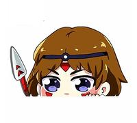 13cmx26.1cm for Princess Mononoke Peeking Car Stickers Vinyl Material Decal Motorcycle Personality