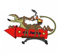 13cmx29.1cm Car Body Sticker for Wile E Coyote Acme Rocket Vinyl Cartoon