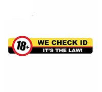 13cmx3.2cm for We Check Id Its The Law Waterproof Personality Car Stickers