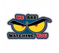 13cmx3.3cm for We are Watching You Scary Eyes Warning Logo Car Stickers