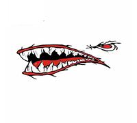 13cmx4.8cm Cartoon Airport Shark Plane Fighter Car Stickers Vinyl Auto Decals Waterproof